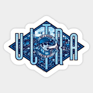 VECCHIO ULTRAS by Wanking Class heroes! (sky blue and white edition) Sticker